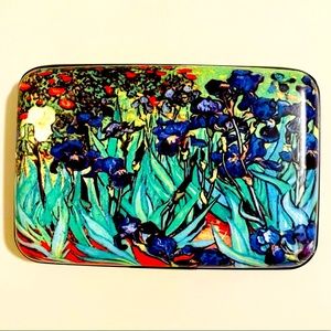 New Van Gogh Irises Flowers Armored Wallet Hard Case RFID & Theft Protection